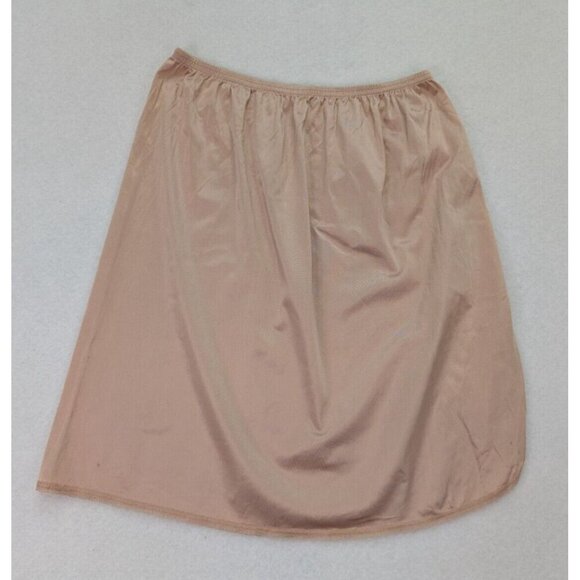 Vassarette Women's Skirt Half Slip Size Medium Beige Nylon - Picture 2 of 13